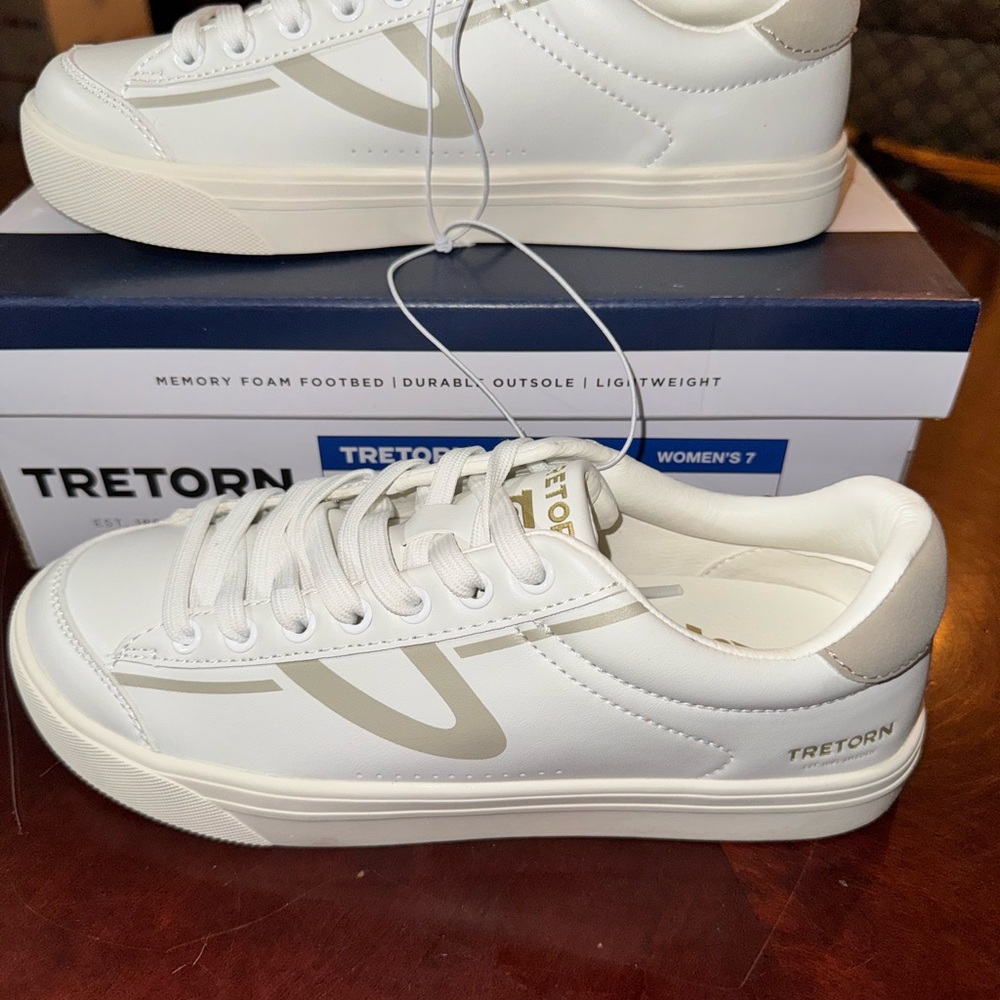 Tretorn White and Gray Sneakers - Picture 4 of 6